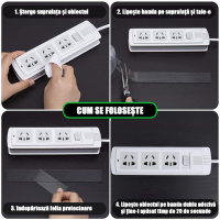 Banda Dublu Adeziva, Transparenta, Rezistenta la Apa, Reutilizabila, Tehnologie Nano, Fara Urme, 5m