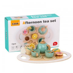 Set de Ceai Afternoon Tea din Lemn, 15 Piese, Multicolor, - O Alegere Sigură pentru Bucuria Copiilor Set de Ceai Afternoon Tea din Lemn, 15 Piese, Multicolor, - O Alegere Sigură pentru Bucuria Copiilor