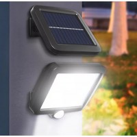 Proiector cu incarcare solara, 100 LED, grila pe inductie, montaj pe perete + panou solar, cablu 5m