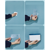 Set 3 Perii pentru Toaleta, Perie Zimtata, Cap Flexibil, Suport Adeziv pentru Montarea pe Perete