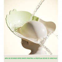 Casca de Dus 0-12 Ani, Previne Scurgerea Apei si Samponului pe Fata, Ajustabila, Model Crocodil