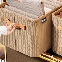 1+1 Gratis Cutie Depozitare Haine, lucruri, Textil cu Cadru Metalic, Manere Laterale, 35 x 25 x 22cm