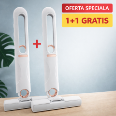 1 + 1 Gratis Mop Compact pentru curatenie rapida, cu sistem de stoarcere, burete absorbant 15x30 cm