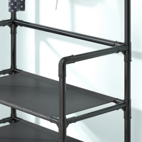 Cuier metalic + Pantofar cu 4 rafturi, pachet 2 in 1 pentru incaperi mici, hol, living, birou