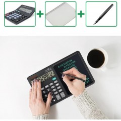 Calculator multifunctional stiintific de birou, ecran LCD 7 inch pentru notite + 2 x stylus pen-uri