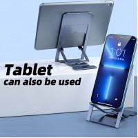 1 + 1 Gratis Suport universal pliabil pentru telefon mobil si tableta, 4 trepte de reglare inaltime