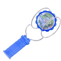 Jucarie inovatoare interactiva, titirez rotativ inertial cu magnet cu efecte luminoase, 19.8 x 5 cm