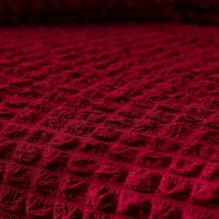 Husa creponata universala canapea 3 locuri, bordo (visiniu), cu volane, bumbac, rezistenta la apa Husa creponata universala canapea 3 locuri, bordo (visiniu), cu volane, bumbac, rezistenta la apa