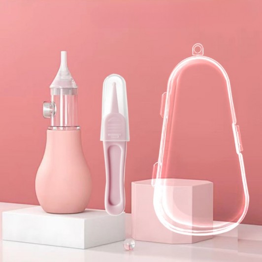 Aspirator Nazal Manual pentru Copii, Anti-Reflux, cu Pompita, Usor de Curatat, din Silicon