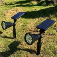 1 + 1 Gratis Proiector solar RGB fara fir, incarcare solara, Multicolor