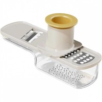 Razatoare Manuala 3in1, cu Recipient Stocare, din Plastic si Otel Inoxidabil, Multifunctionala, Alb