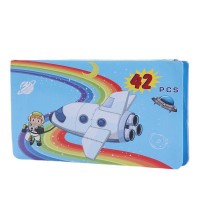 Set 42 Piese de Pictura si Desen, Tip Penar, Model Elefant, 24.3 x 13 x 3 cm, Albastru