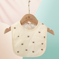 Baveta in Forma de U, din Bumbac, pentru Copii 0-12 Luni, Rezistenta la Apa 21x30 cm