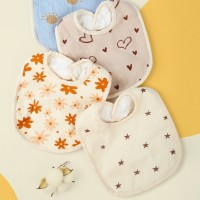 Baveta in Forma de U, din Bumbac, pentru Copii 0-12 Luni, Rezistenta la Apa 21x30 cm