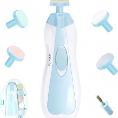 Set de unghii pentru Bebelusi, ABS, Incarcare USB, 6 Accesorii, Lumina LED, 35 dB