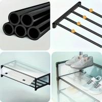 Cuier metalic 169 x 35 x 57 cm, cu suport pentru pantofi, structură metalică, sertare