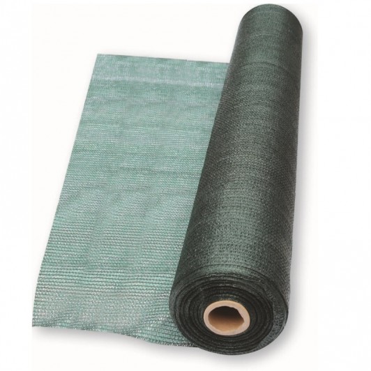 Plasa umbrire solar 6 x 25 m, verde, elastica, cu butoniere, 40 g/mp