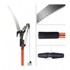 Foarfeca tip fierastrau pentru taiat pomi cu coada telescopica 2.4 m Foarfeca tip fierastrau pentru taiat pomi cu coada telescopica 2.4 m