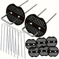 Cleme tip cuie U pentru fixare folii si plase, din metal, cu rozeta, set 20 buc Cleme tip cuie U pentru fixare folii si plase, din metal, cu rozeta, set 20 buc