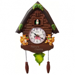 Ceas de perete cu cuc si pendul, Casuta cu cuc 30 cm