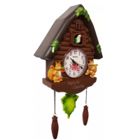 Ceas de perete cu cuc si pendul, Casuta cu cuc 30 cm