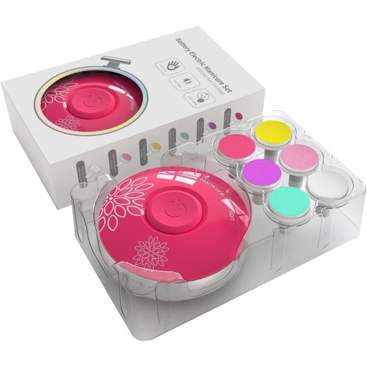 Pila Electrica pentru Copii si Bebelusi, ABS, Incarcare USB, 6 Accesorii, cu Lumina LED