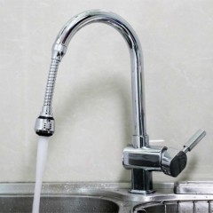 Adaptor flexibil universal , prelungitor pentru robinet chiuveta 2 functii, 360 grade, 15cm