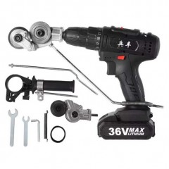 Adaptor mandrina, foarfeca pentru taiere tabla pentru bormasina, cu maner Adaptor mandrina, foarfeca pentru taiere tabla pentru bormasina, cu maner