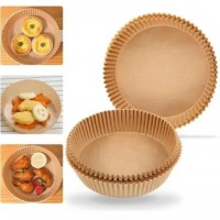 Set 100 bucati Hartie de copt pentru Friteuza / Air Frier, forma rotunda, 16 cm * 4.5 cm