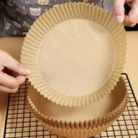 Set 100 bucati Hartie de copt pentru Friteuza / Air Frier, forma rotunda, 16 cm * 4.5 cm
