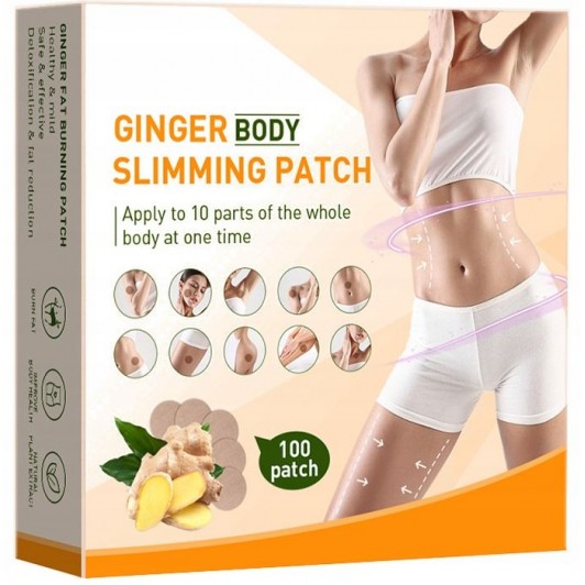 Set 100 x Plasturi pentru intarirea imunitatii cu ghimbir, acupresura, 100 bucati, 3 x 3 cm