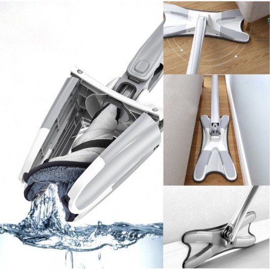 Mop microfibra, reglabil, mop x, mop microfibra Inaltime 1.40 m, Otel inoxidabil