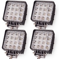 Set 4 proiectoare auto LED, auto, utilaje, camioane sau offroad, 48W