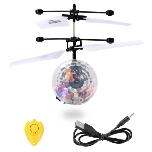 Minge zburatoare, cu acumulator reincarcabil USB, lumini LED multicolor