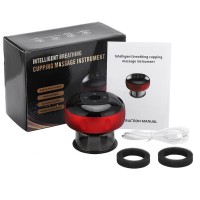 Aparat de masaj 3 in 1 cu vacuum, incalzire, 12 niveluri de presiune, ecran LCD, rosu