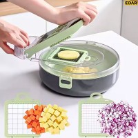 Razatoare mauala 13 in 1, lame din otel inoxidabil, tava de scurgere, protectie degete