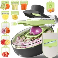 Razatoare mauala 13 in 1, lame din otel inoxidabil, tava de scurgere, protectie degete