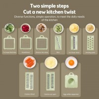 Razatoare mauala 13 in 1, lame din otel inoxidabil, tava de scurgere, protectie degete