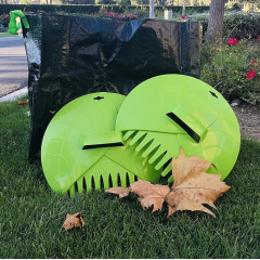 Pachet 2 colectoare de frunze tip grebla, manuale dimensiuni 36 x 31 cm, cu maner integrat