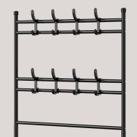 Cuier metalic 5 rafturi, 168 x 25 x 80 cm, cu suport pentru pantofi, structură metalică Cuier metalic 5 rafturi, 168 x 25 x 80 cm, cu suport pentru pantofi, structură metalică