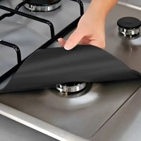 Set 4 folii reutilizabile, detasabile, protectie pentru aragaz, usor de spalat, din teflon, negru Set 4 folii reutilizabile, detasabile, protectie pentru aragaz, usor de spalat, din teflon, negru