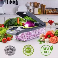 Razatoare mulfifunctionala cu 16 piese, lame din inox si maner de protectie