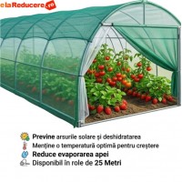 Plasa verde opaca 2 m x 50 m lungime, umbrire si opacitate 40%