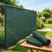 1 + 1 Gratis Plasa verde gard de umbrire antivant, cu inele, 160 gr/mp, 1.7 x 2.5 m