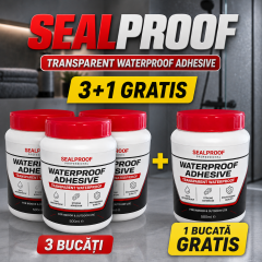 3+1 Gratis Solutie de etansare profesionala, 500 ml transparenta, pentru acoperis, tevi, pereti, etc