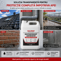 Solutie etansare 5 L + Perie aplicare, ideale in sigilarea acoperisurilor, tevilor, peretilor etc