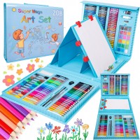 Set pictura si desen 208 piese, 3-12 ani, albastru