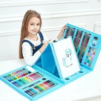Set pictura si desen 208 piese, 3-12 ani, albastru