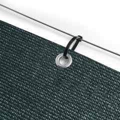 Plasa umbrire deasa 95%, 2 m x 30 m lungime, cu inele, 160 gr/mp, pentru garduri, balcoane etc