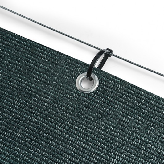 Plasa umbrire deasa 95%, 2 m x 30 m lungime, cu inele, 160 gr/mp, pentru garduri, balcoane etc